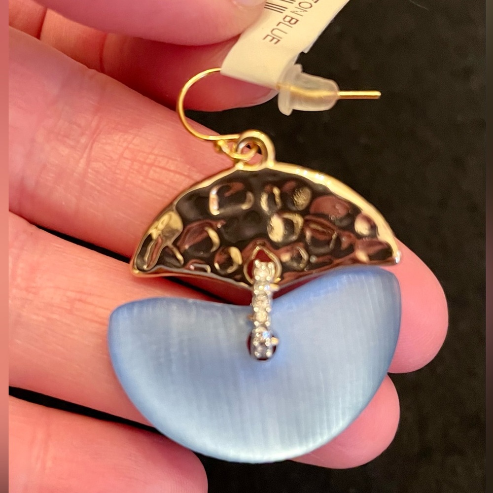 Alexis Bittar blue and gold earrings
